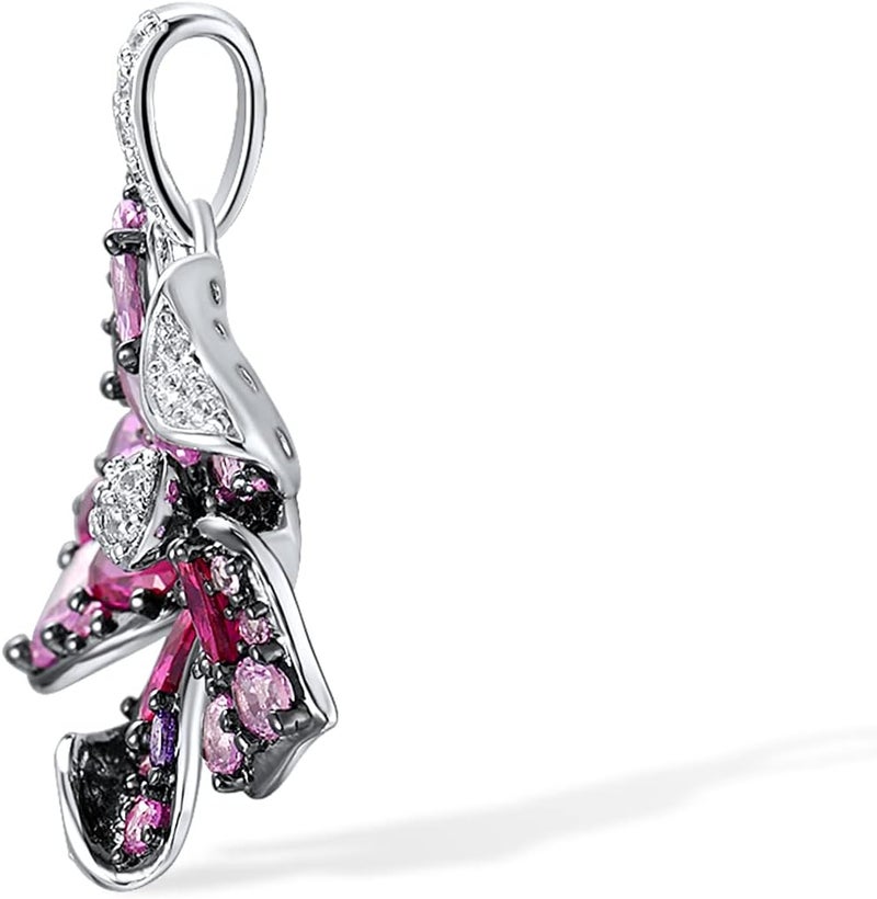 Santuzza Sterling Silver Gemstone Flower Pendant for Women - Image 2